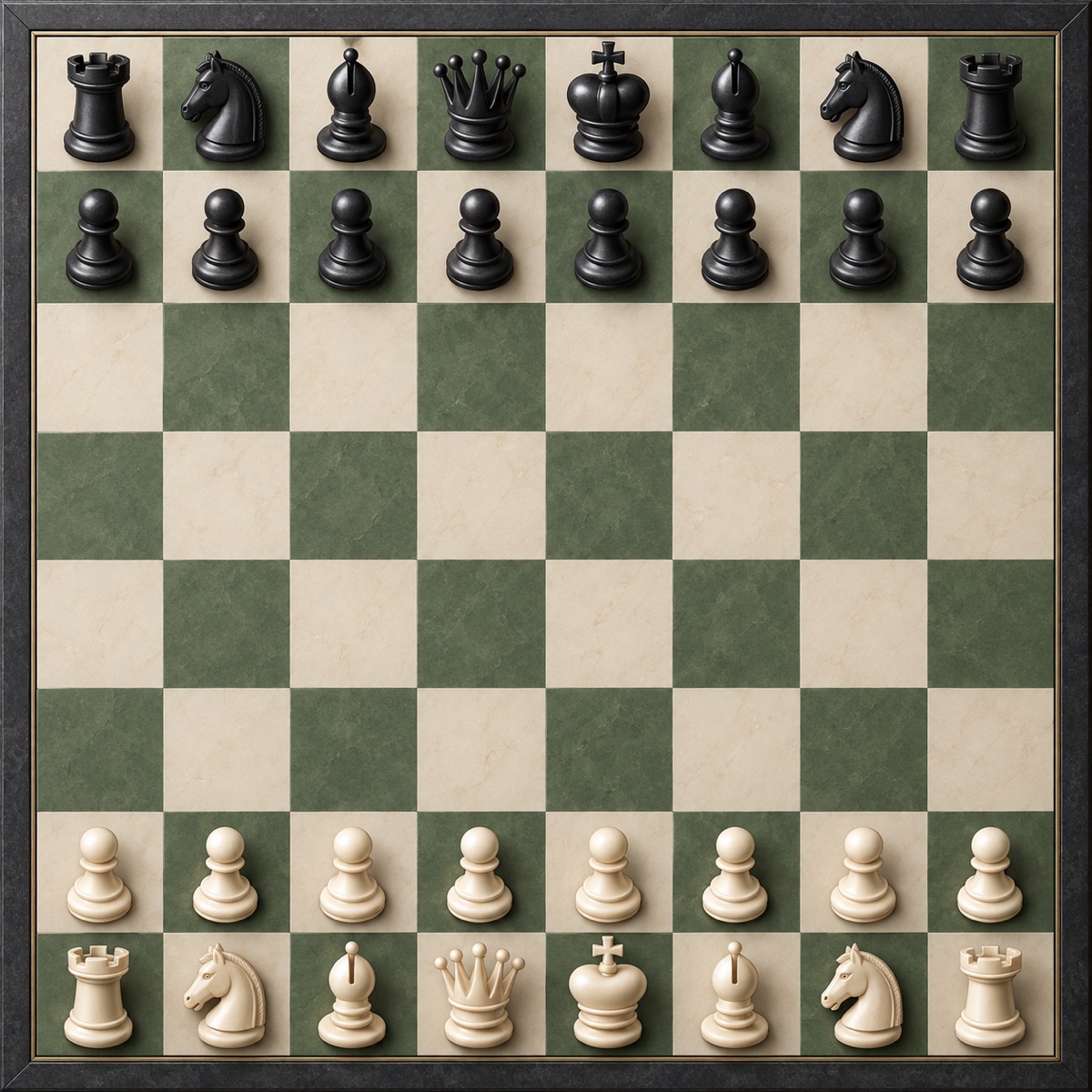 Premium chessboard starting position
